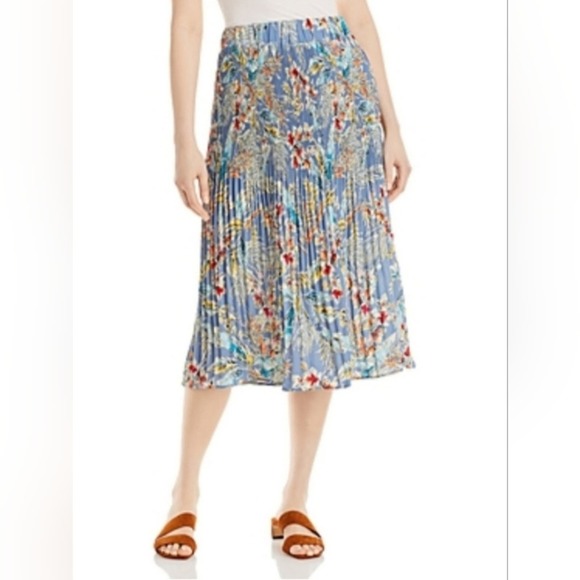 Status by Chenault tropical print pleated midi skirt - Picture 1 of 7